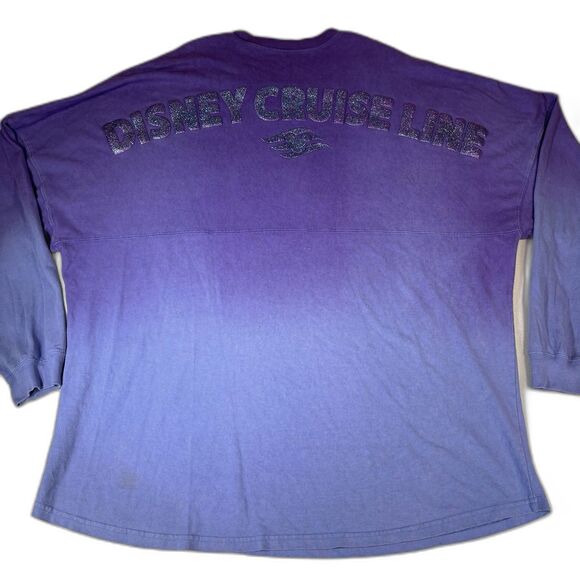 Disney Cruise Line DCL Purple Ombre Spirit Jersey Adult XXL Bling Mickey - Picture 1 of 11